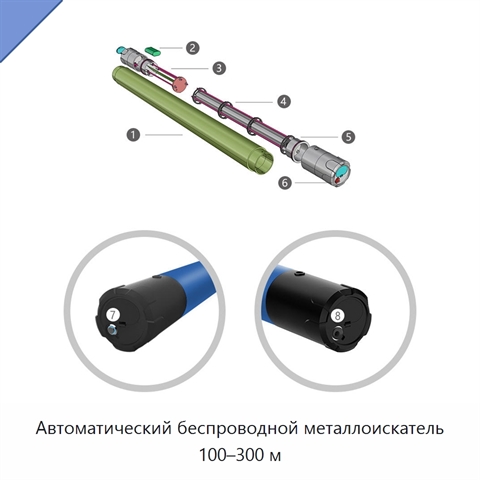 Автоматический беспроводной металлоискатель 100–300 м