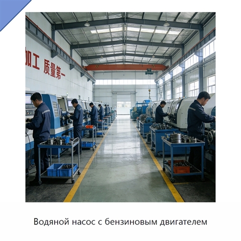 Водяной насос с бензиновым двигателем