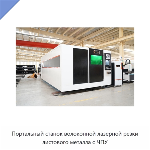 Портальный станок волоконной лазерной резки листового металла с ЧПУ