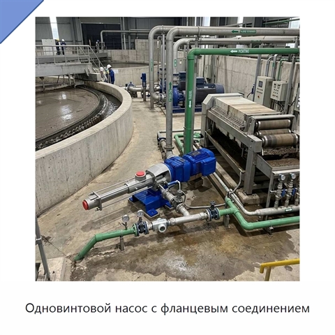 Одновинтовой насос с фланцевым соединением