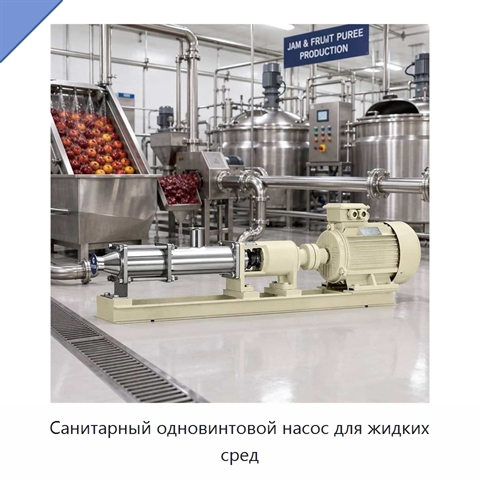 Санитарный одновинтовой насос для жидких сред