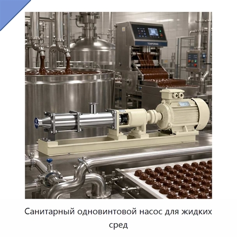 Санитарный одновинтовой насос для жидких сред