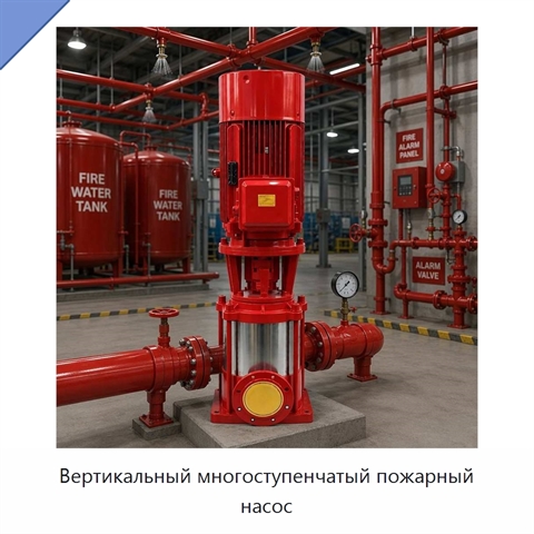 Вертикальный многоступенчатый пожарный насос