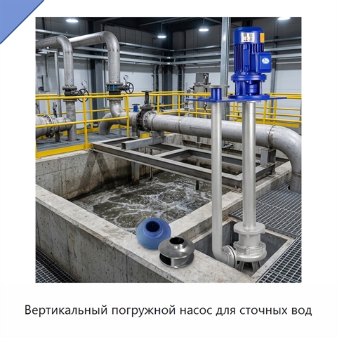 Вертикальный погружной насос для сточных вод