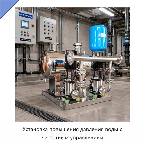 Установка повышения давления воды с частотным управлением