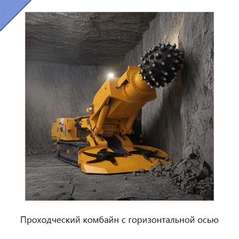Проходческий комбайн с горизонтальной осью