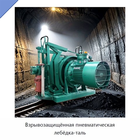 Взрывозащищённая пневматическая лебёдка-таль