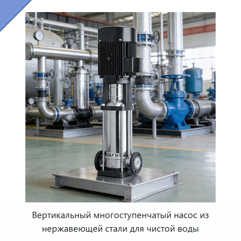 Вертикальный многоступенчатый насос из нержавеющей стали для чистой воды — Насосы