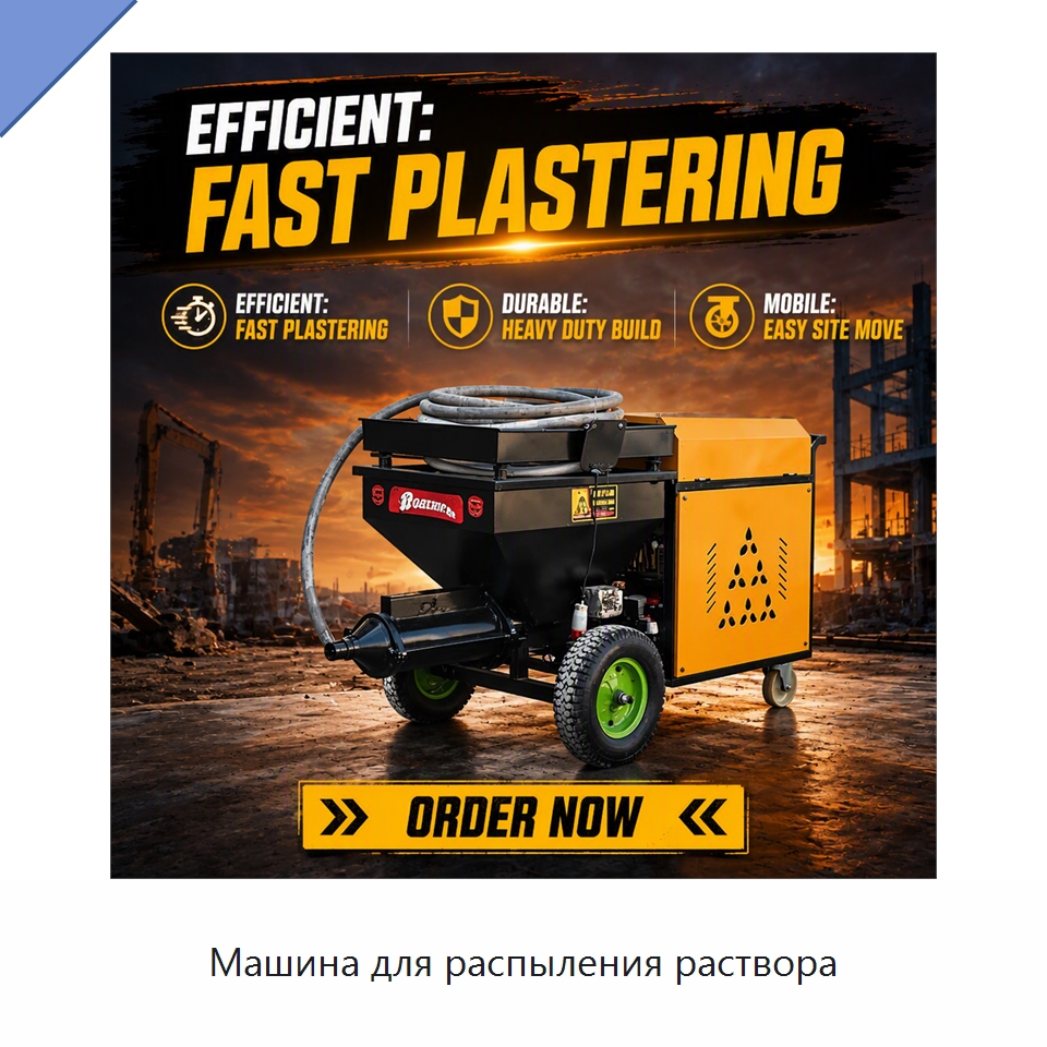 Машина для распыления раствора — Штукатурные станции