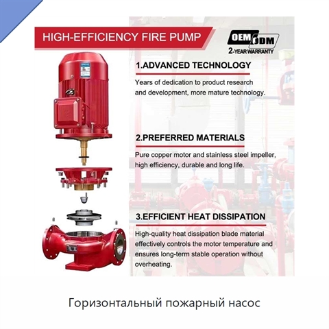 Горизонтальный пожарный насос