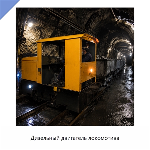 Дизельный двигатель локомотива