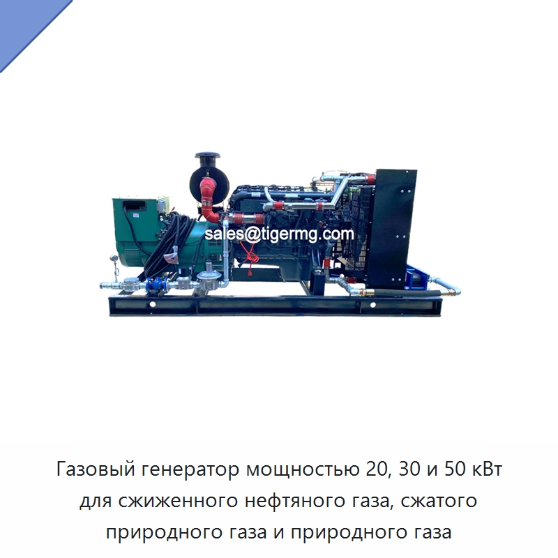 Газовый генератор мощностью 20, 30 и 50 кВт для сжиженного нефтяного газа, сжатого природного газа и природного газа — Газотурбинные генераторы