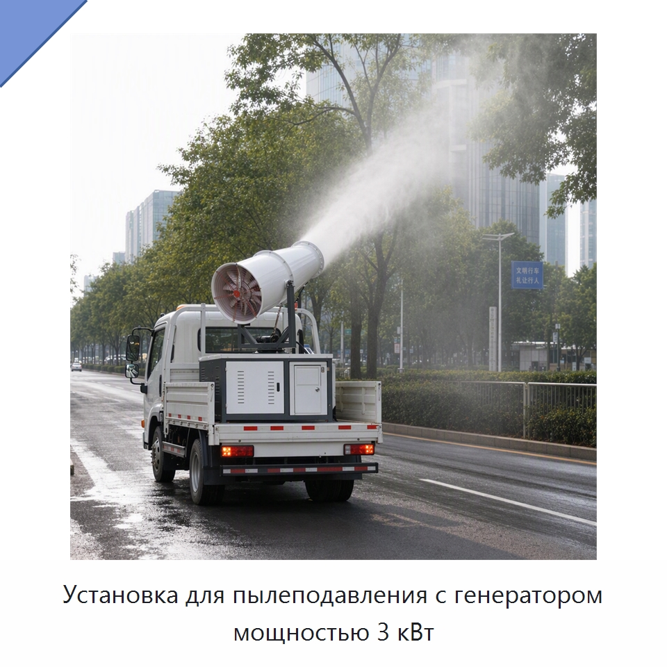 Установка для пылеподавления с генератором мощностью 3 кВт — Коммунальная техника