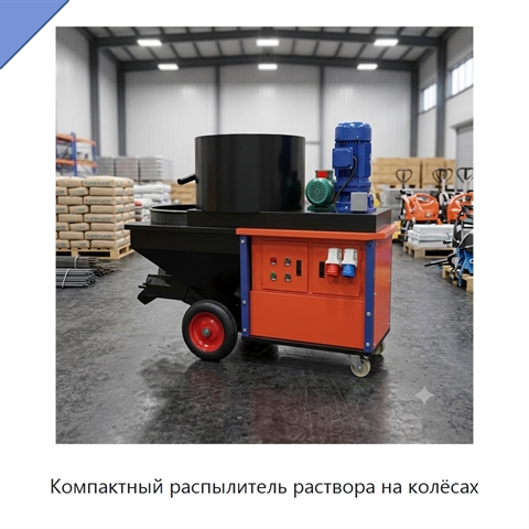 Компактный распылитель раствора на колёсах