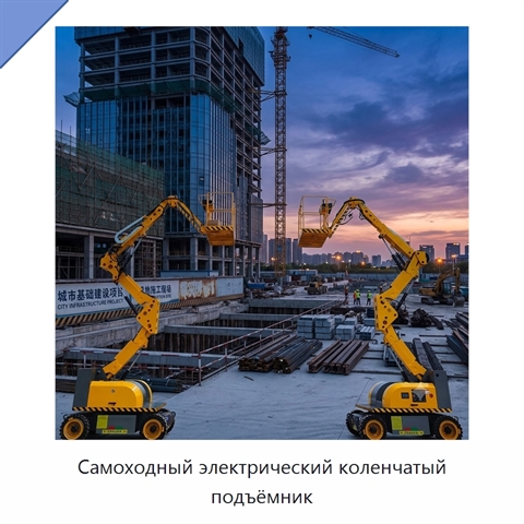 Самоходный электрический коленчатый подъёмник