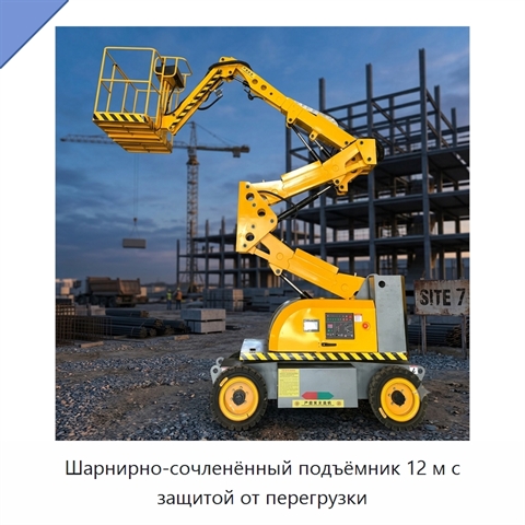 Шарнирно-сочленённый подъёмник 12 м с защитой от перегрузки