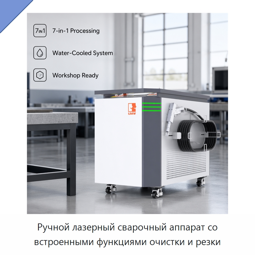 Ручной лазерный сварочный аппарат со встроенными функциями очистки и резки — Установки лазерной сварки