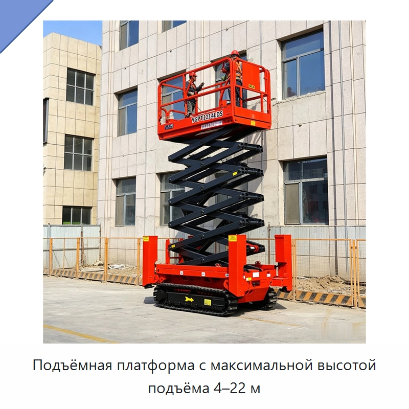 Подъёмная платформа с максимальной высотой подъёма 4–22 м — Строительные подъёмники