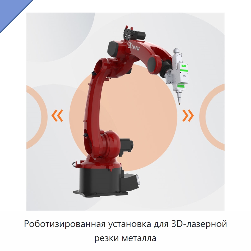 Роботизированная установка для 3D-лазерной резки металла — Шарнирные роботы