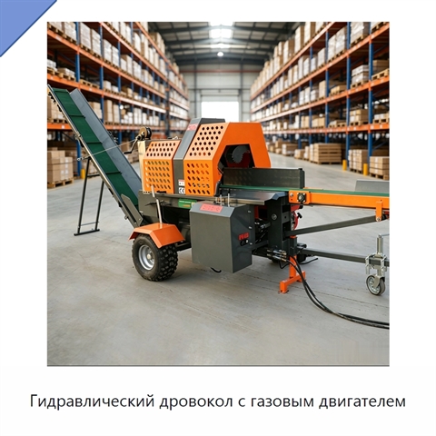 Гидравлический дровокол с газовым двигателем
