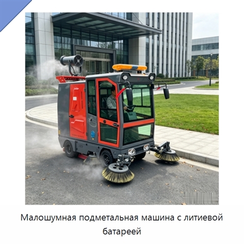 Малошумная подметальная машина с литиевой батареей