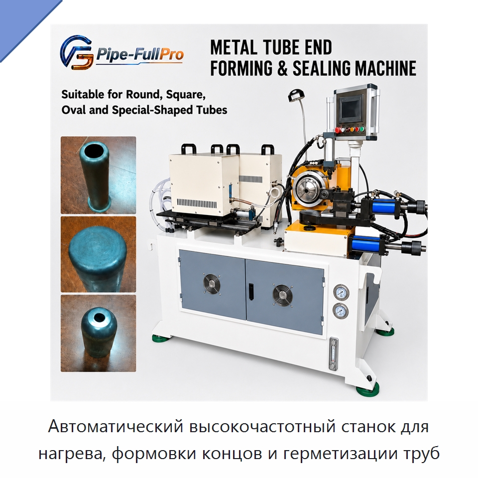 Автоматический высокочастотный станок для нагрева, формовки концов и герметизации труб — Запаечные машины