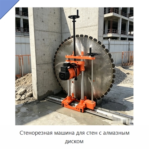 Стенорезная машина для стен с алмазным диском