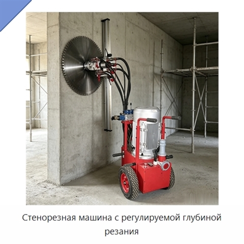 Стенорезная машина с регулируемой глубиной резания
