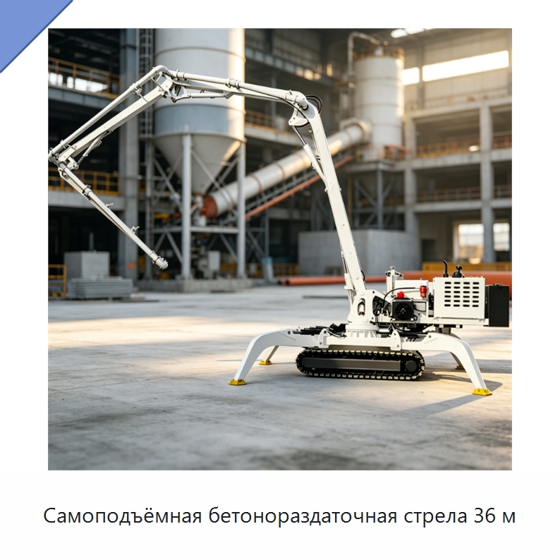 Самоподъёмная бетонораздаточная стрела 36 м — Оборудование для работы с бетоном