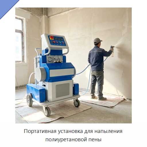 Портативная установка для напыления полиуретановой пены — Оборудование для производства пеноматериалов