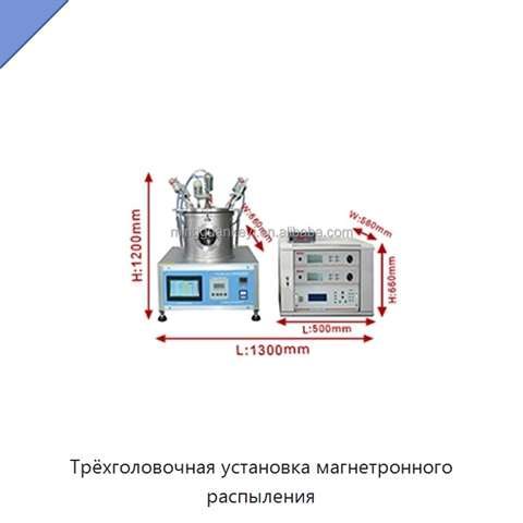 Трёхголовочная установка магнетронного распыления