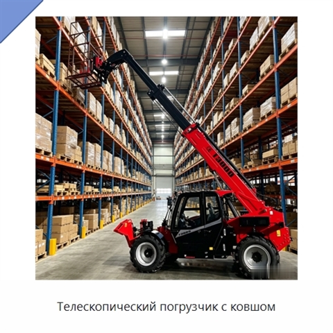 Телескопический погрузчик с ковшом