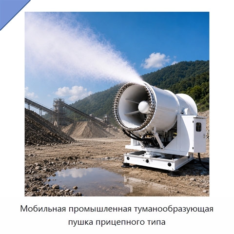 Мобильная промышленная туманообразующая пушка прицепного типа