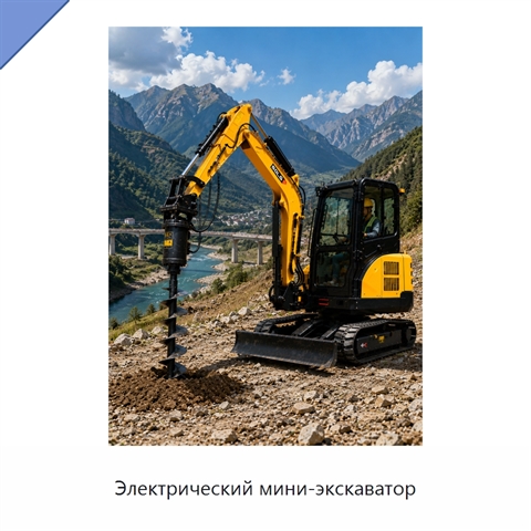 Электрический мини-экскаватор