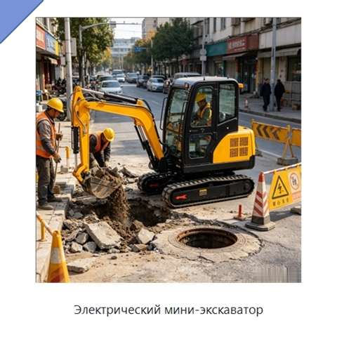 Электрический мини-экскаватор