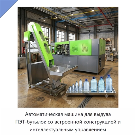 Автоматическая машина для выдува ПЭТ-бутылок со встроенной конструкцией и интеллектуальным управлением