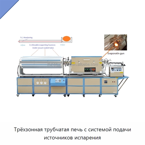 Трёхзонная трубчатая печь с системой подачи источников испарения