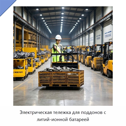 Электрическая тележка для поддонов с литий-ионной батареей