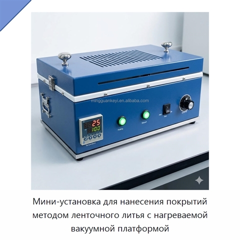 Мини-установка для нанесения покрытий методом ленточного литья с нагреваемой вакуумной платформой