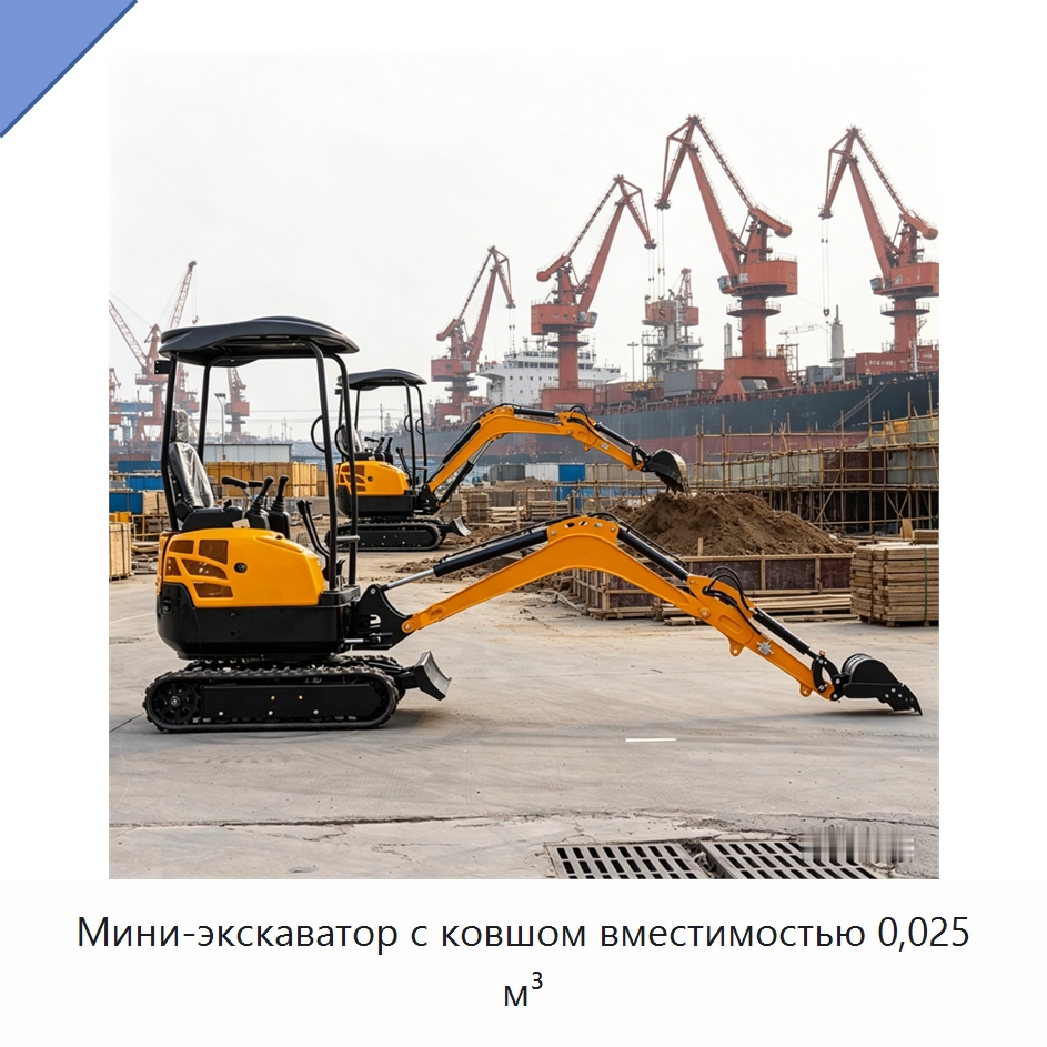 Мини-экскаватор с ковшом вместимостью 0,025 м³ — Землеройная техника