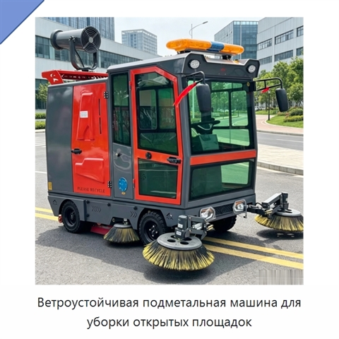 Ветроустойчивая подметальная машина для уборки открытых площадок