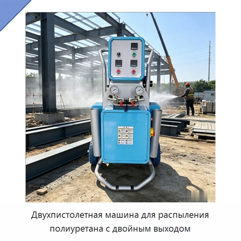 Двухпистолетная машина для распыления полиуретана с двойным выходом