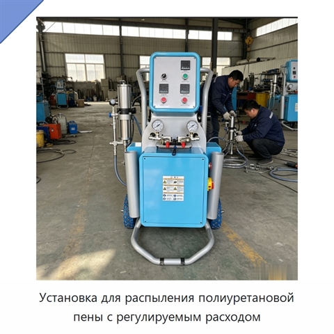 Установка для распыления полиуретановой пены с регулируемым расходом