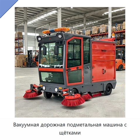Вакуумная дорожная подметальная машина с щётками