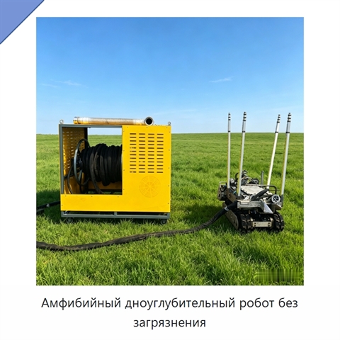Амфибийный дноуглубительный робот без загрязнения