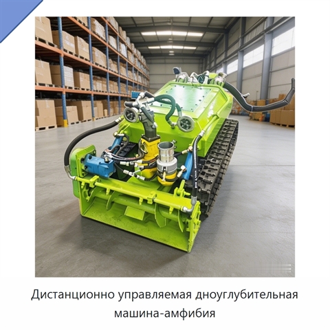 Дистанционно управляемая дноуглубительная машина-амфибия