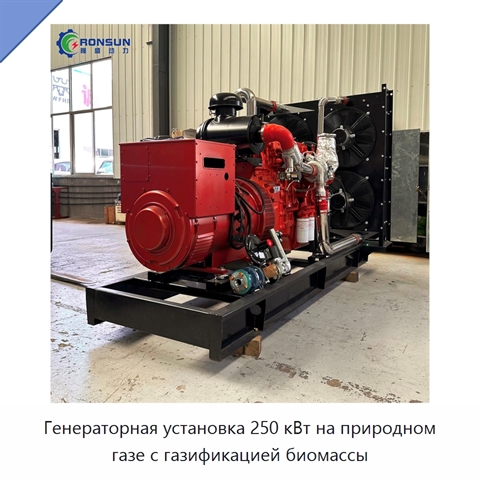 Генераторная установка 250 кВт на природном газе с газификацией биомассы