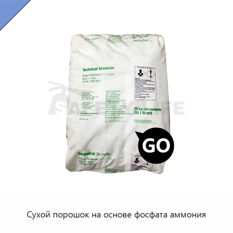 Сухой порошок на основе фосфата аммония
