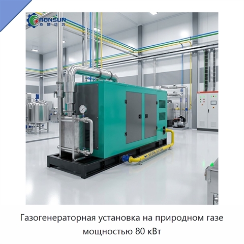 Газогенераторная установка на природном газе мощностью 80 кВт
