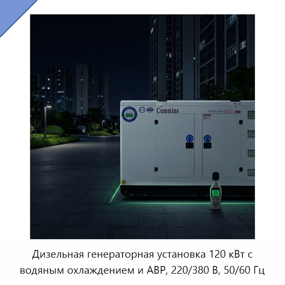 Дизельная генераторная установка 120 кВт с водяным охлаждением и АВР, 220/380 В, 50/60 Гц — Дизельные генераторы